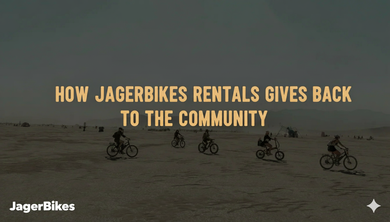 How Jagerbikes Playa Rentals Gives Back to the Community